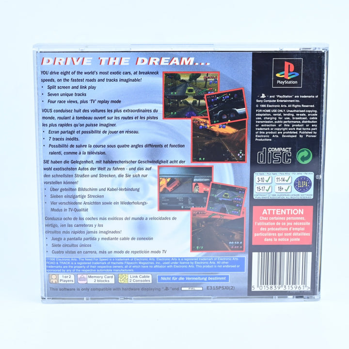 The Need For Speed - Sony Playstation 1 / PS1 Game + Manual - PAL - MINT DISC!