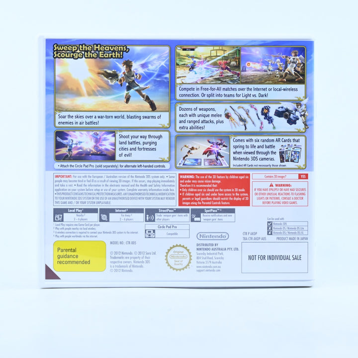 Kid Icarus Uprising - Nintendo 3DS Game - PAL + Manual + Sealed Cards!