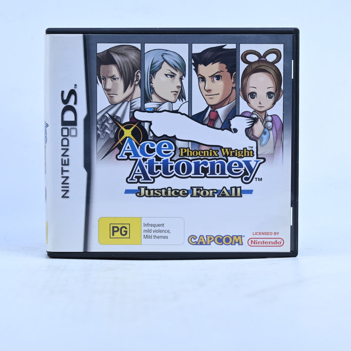Phoenix Wright: Ace Attorney - Justice for All - Nintendo DS Game - PAL + Manual
