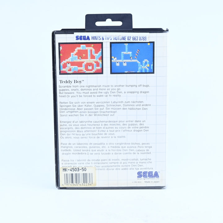 Teddy Boy - Sega Master System Game + Manual - PAL - FREE POST!