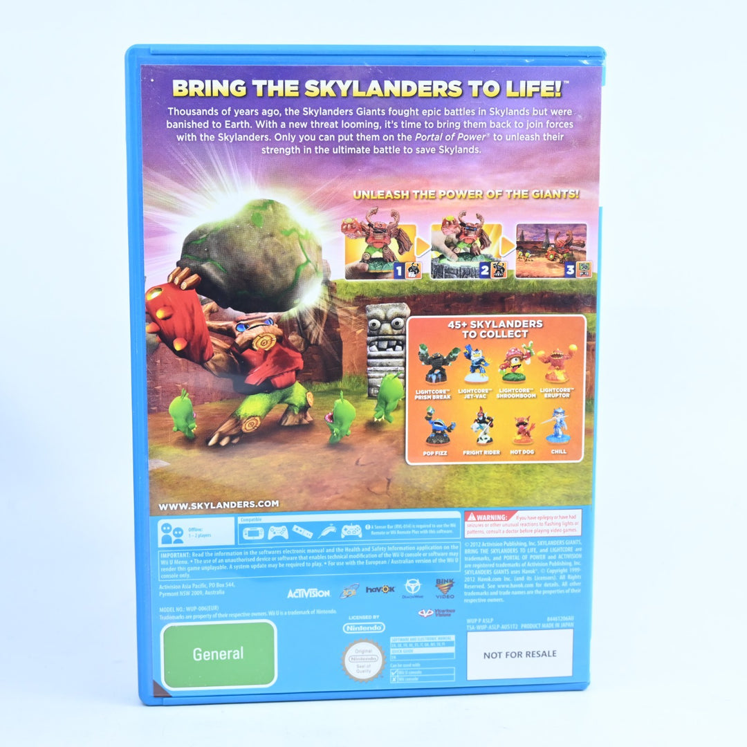 Skylanders: Giants - Nintendo Wii U Game - PAL - FREE POST!