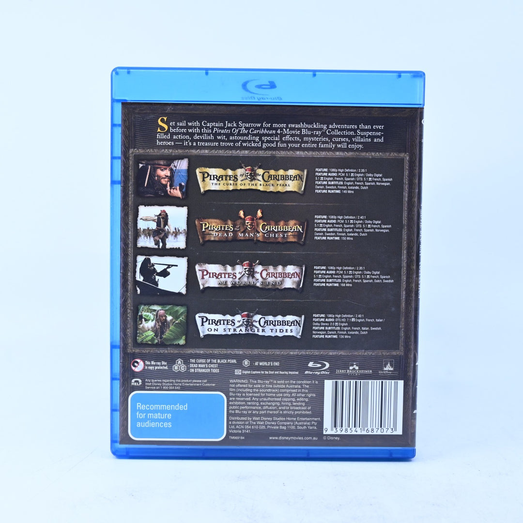 Pirates of the Caribbean - 4 Movie Collection - Region B - Blu-ray