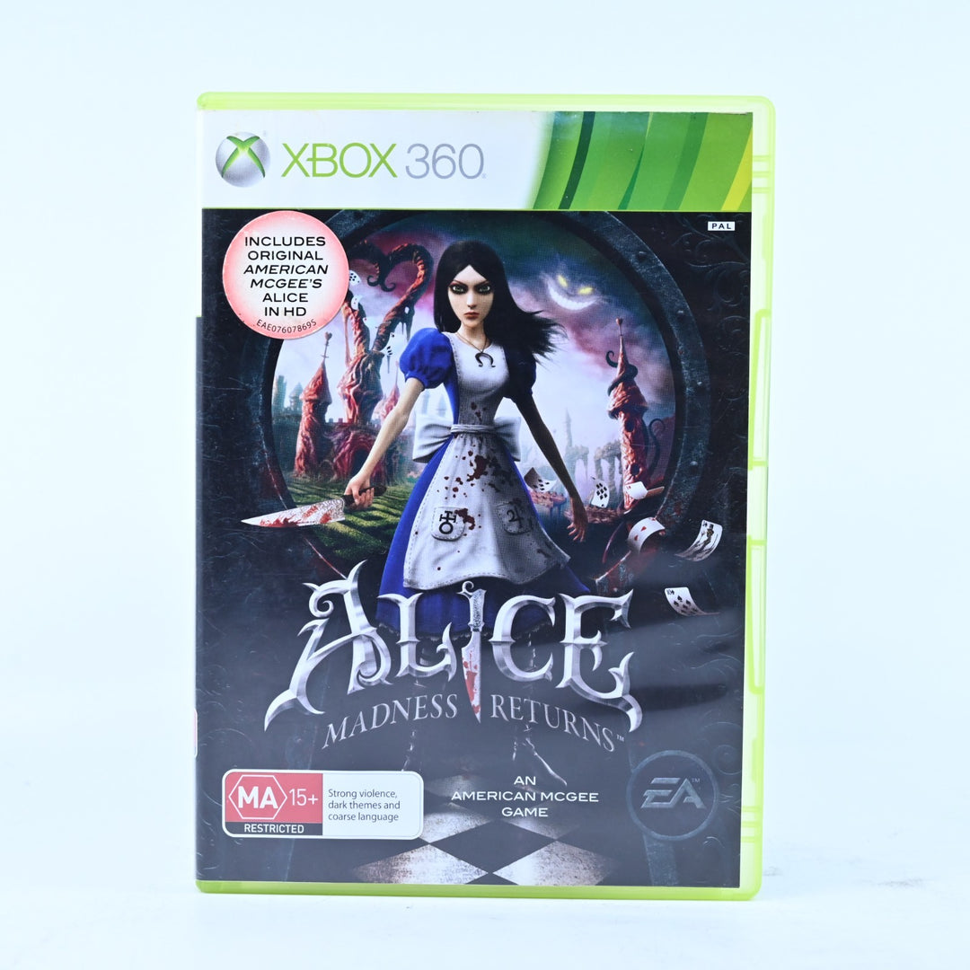 Alice Madness Returns - Xbox 360 Game + Manual - PAL - MINT DISC!
