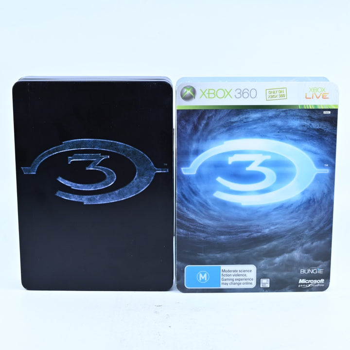 Halo 3 - Limited Edition Steelbook with Slip - Xbox 360 Game + Manual - PAL