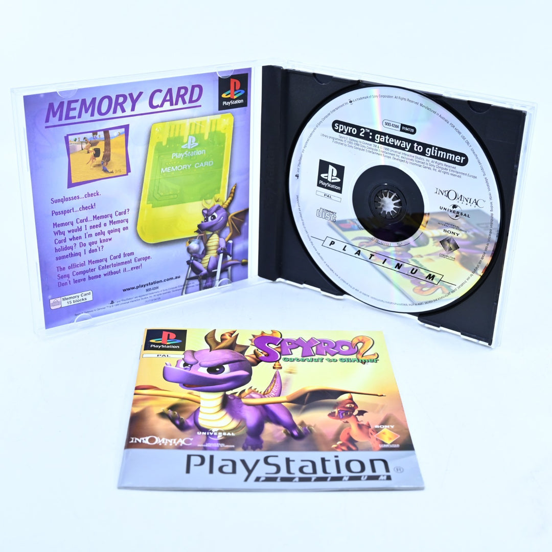 Spyro 2: Gateway to Glimmer - Sony Playstation 1 / PS1 Game + Manual - PAL