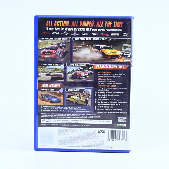 V8 Supercars Australia 2 - Sony Playstation 2 / PS2 Game + Manual - PAL