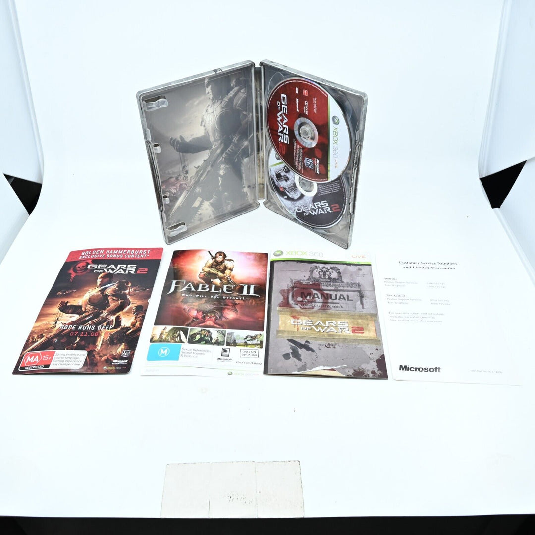 Gears of War 2 Steelbook - Xbox 360 Game + Manual - PAL + Art Book