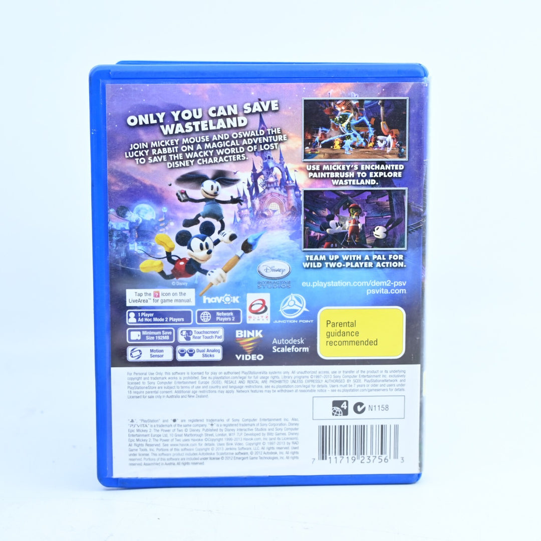 Epic Mickey 2: The Power of Two - Sony PS Vita Game - FREE POST!