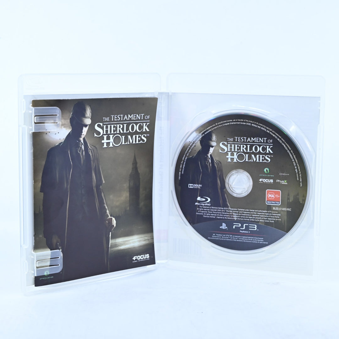 The Testament of Sherlock Holmes - Sony Playstation 3 / PS3 Game + Manual