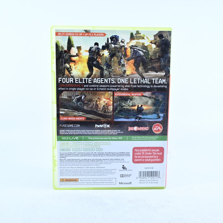 FUSE - Xbox 360 Game + Manual - PAL - MINT DISC!