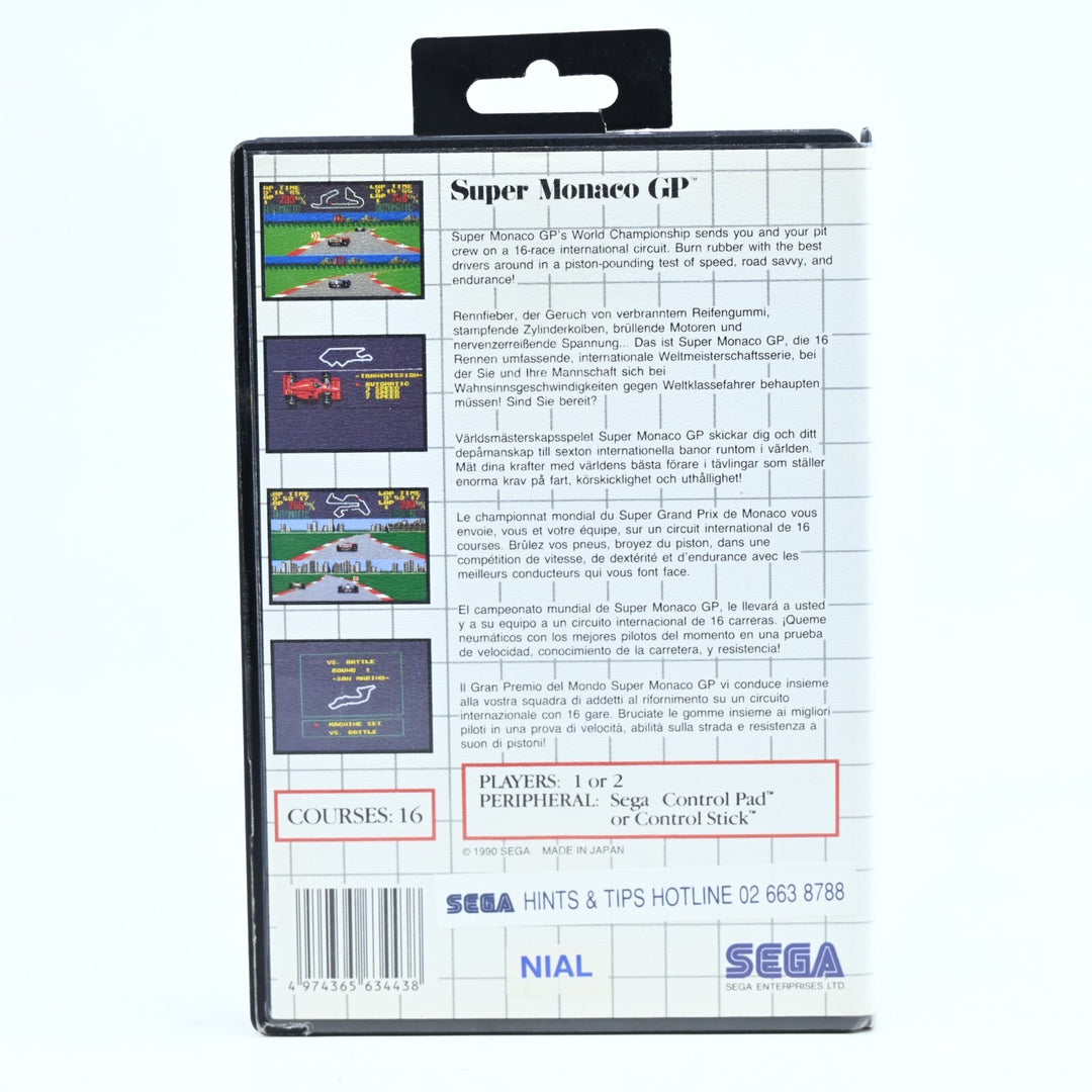 Super Monaco GP - Sega Master System Game - PAL - FREE POST!