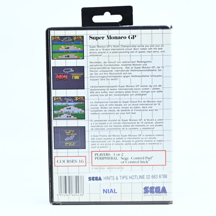 Super Monaco GP - Sega Master System Game - PAL - FREE POST!
