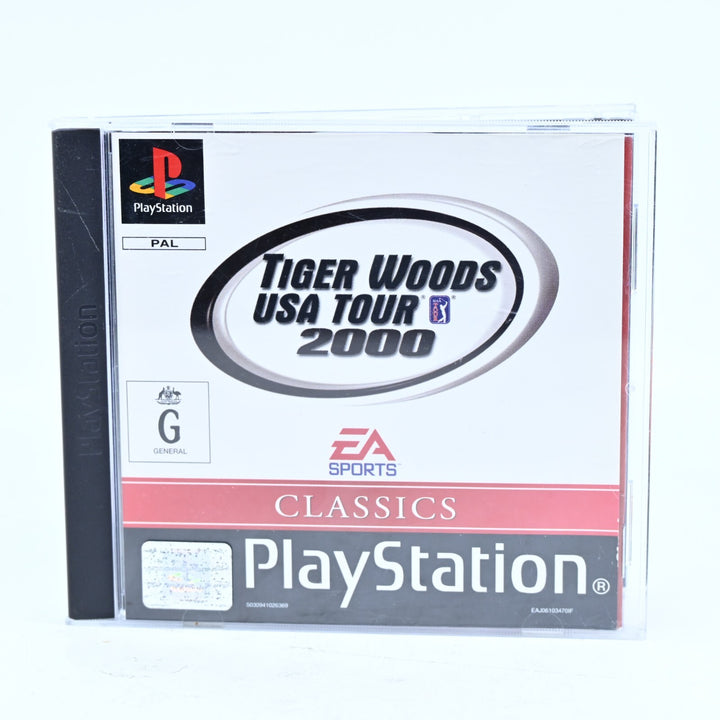 Tiger Woods USA Tour 2000 - Sony Playstation 1 / PS1 Game + Manual - PAL