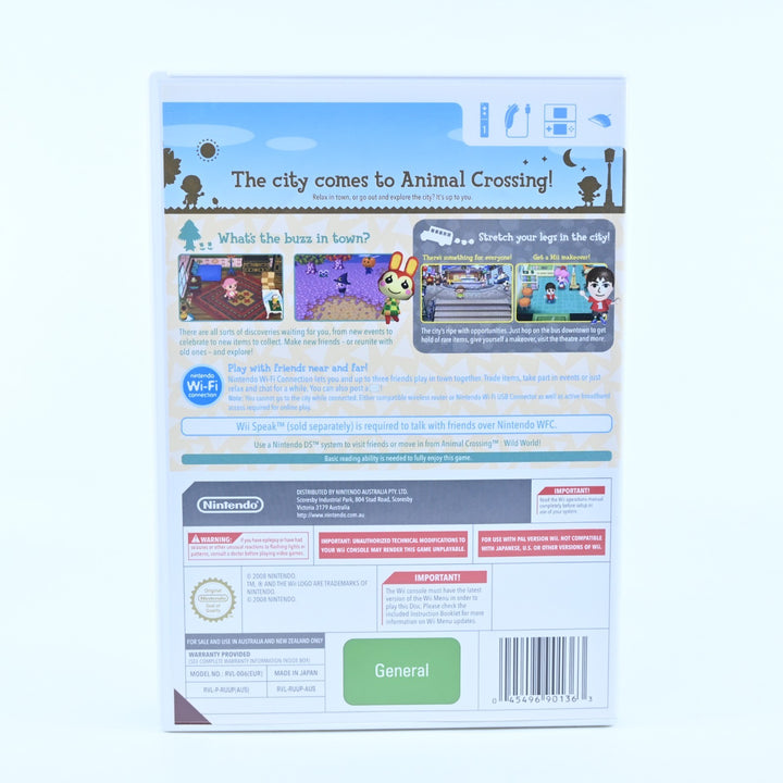 Animal Crossing: Let's Go to the City - Nintendo Wii Game + Manual - PAL