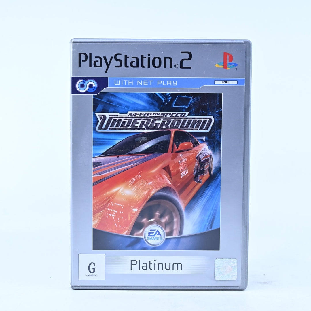 Need for Speed Underground - Sony Playstation 2 / PS2 Game + Manual - PAL