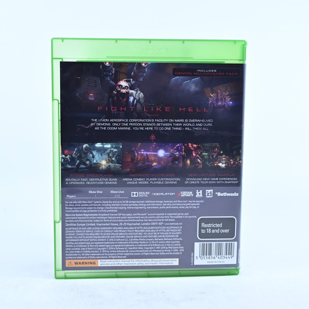 Doom - UAC Pack - Xbox One Game - PAL - NO DLC - FREE POST!
