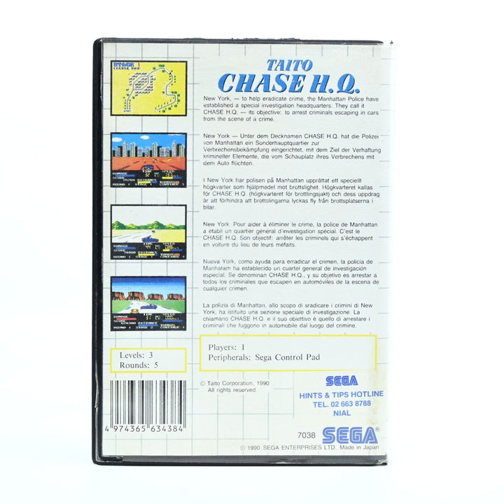 Taito Chase HQ - No Manual - Sega Master System Game - PAL - FREE POST!