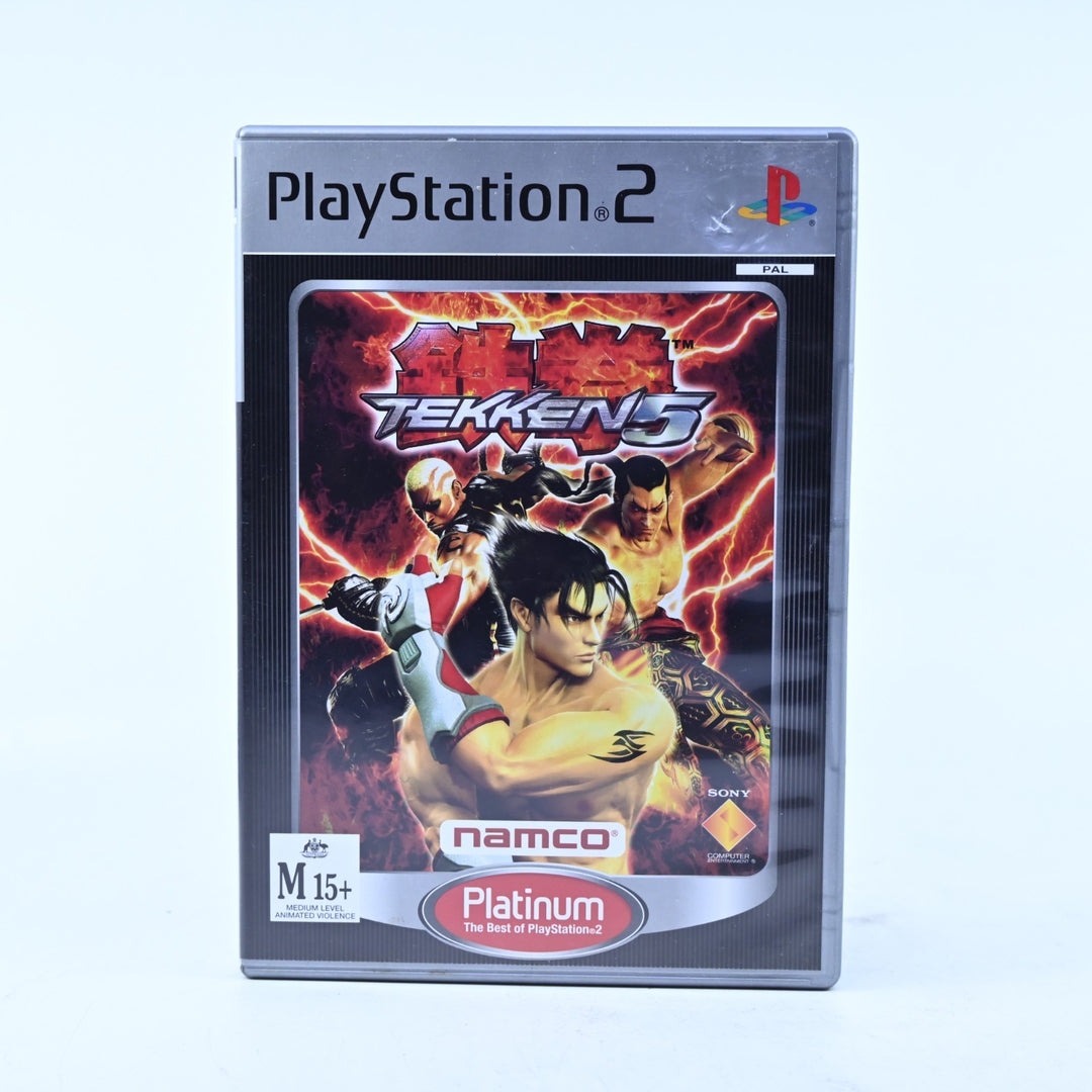 Tekken 5 - Sony Playstation 2 / PS2 Game + Manual - PAL - MINT DISC!