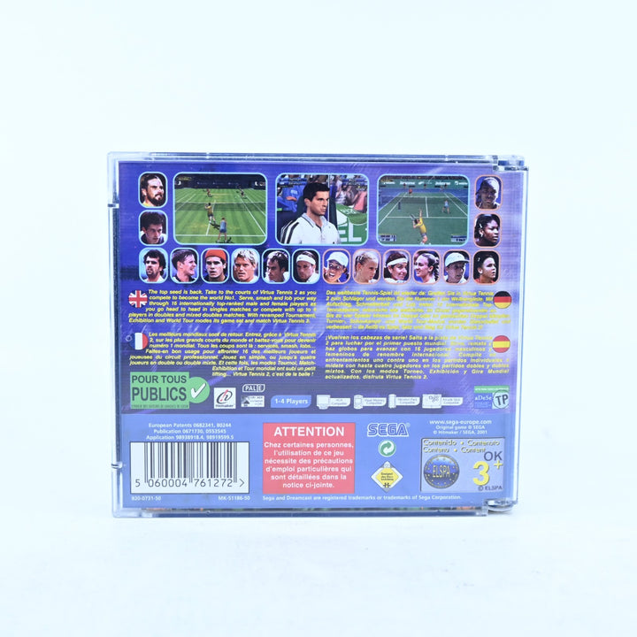 Virtua Tennis 2 - Sega Dreamcast Game + Manual - PAL - MINT DISC!