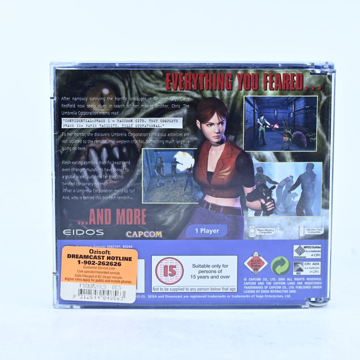 Resident Evil Code: Veronica - Sega Dreamcast Game + Manual - PAL - MINT DISC!