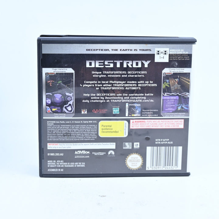 Transformers: Decepticons - Nintendo DS Game - PAL + Manual - FREE POST!