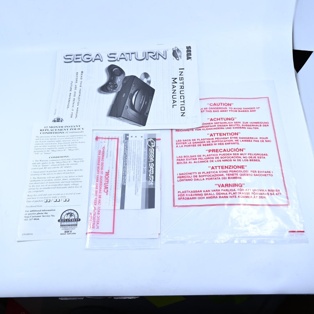 Black - Sega Saturn Boxed Console - AUS PAL - FREE POST!