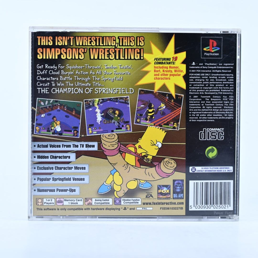 The Simpsons Wrestling - Sony Playstation 1 / PS1 Game + Manual - PAL