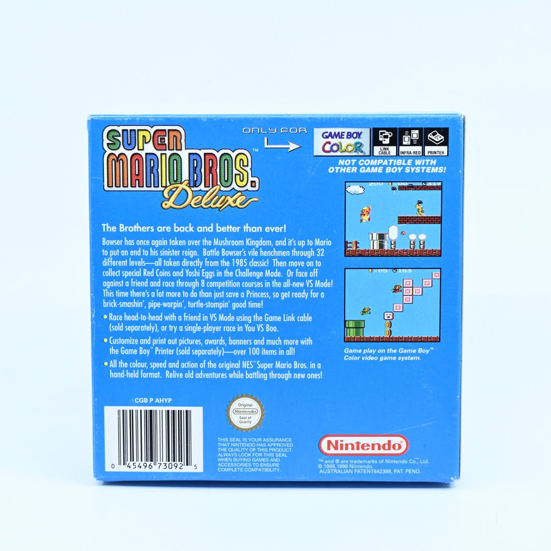 Super Mario Bros. Deluxe - Nintendo Gameboy Color Boxed Game - PAL - NEW BATTERY