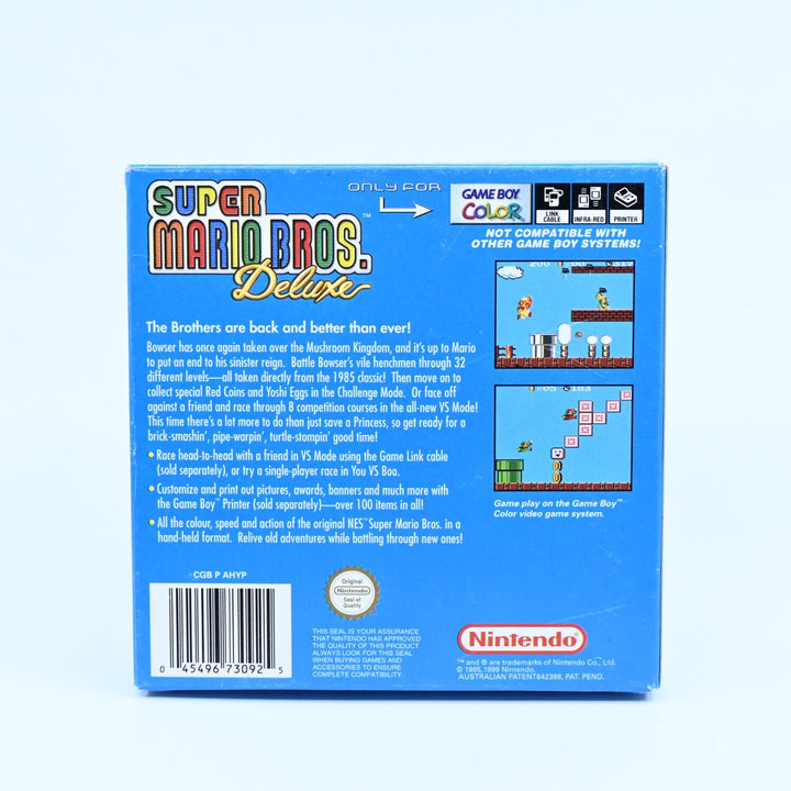 Super Mario Bros. Deluxe - Nintendo Gameboy Color Boxed Game - PAL - NEW BATTERY