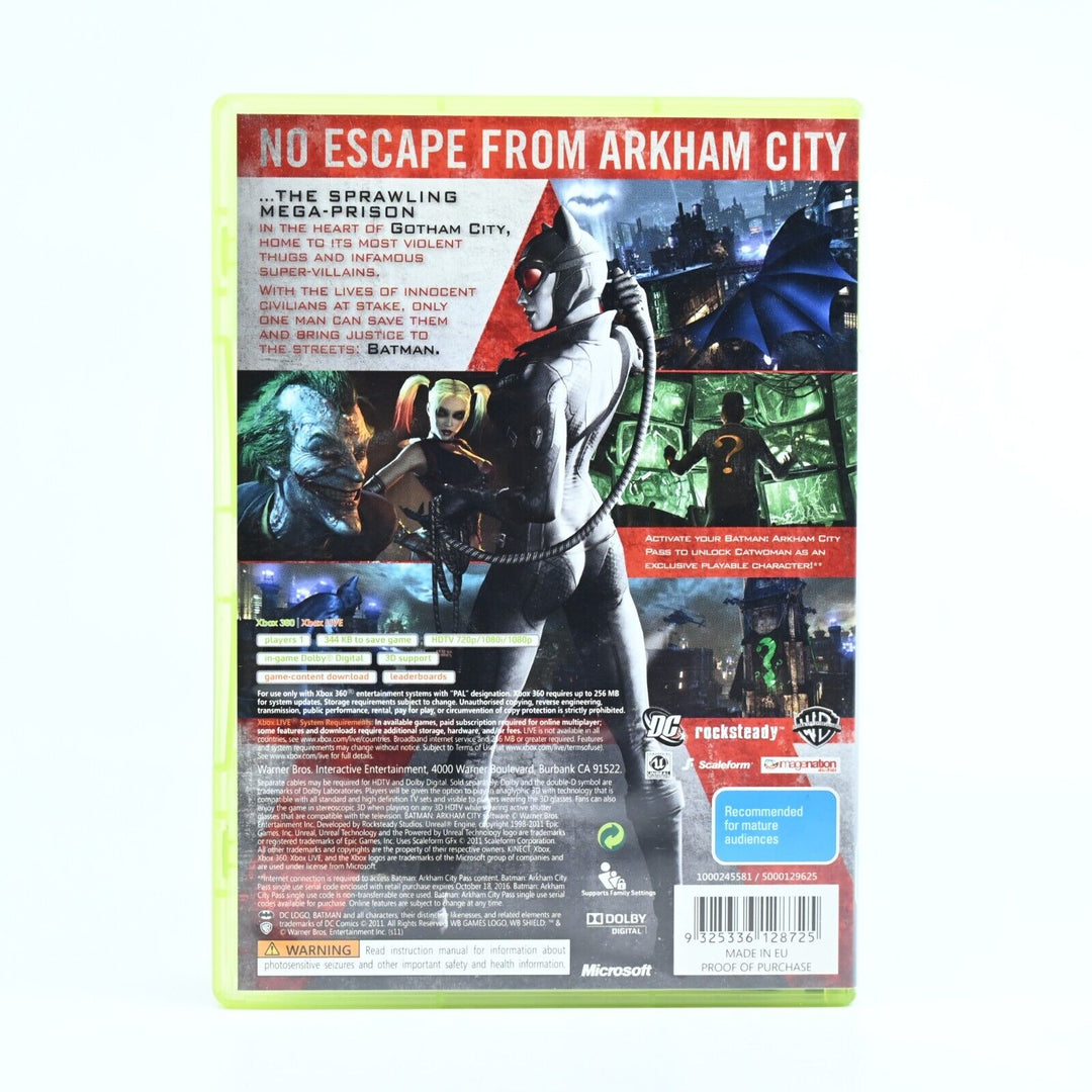 Batman: Arkham City - Holographic Lenticular Cover - Xbox 360 Game + Manual