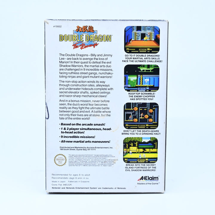 Double Dragon II 2: The Revenge - NES Boxed Game - PAL - FREE POST!