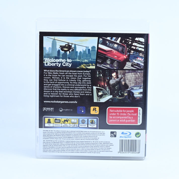 Grand Theft Auto IV - Sony Playstation 3 / PS3 Game + Manual + Map - MINT DISC!
