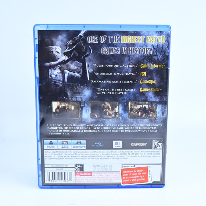 Resident Evil 4 - Sony Playstation 4 / PS4 Game - FREE POST!