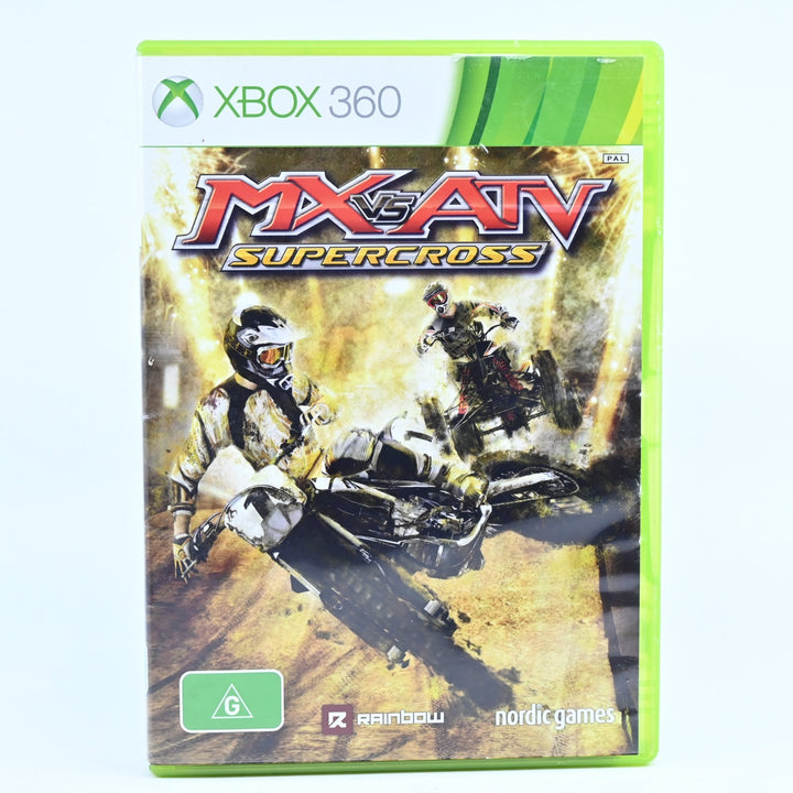 MX VS ATV Supercross - Xbox 360 Game + Manual - PAL - MINT DISC!