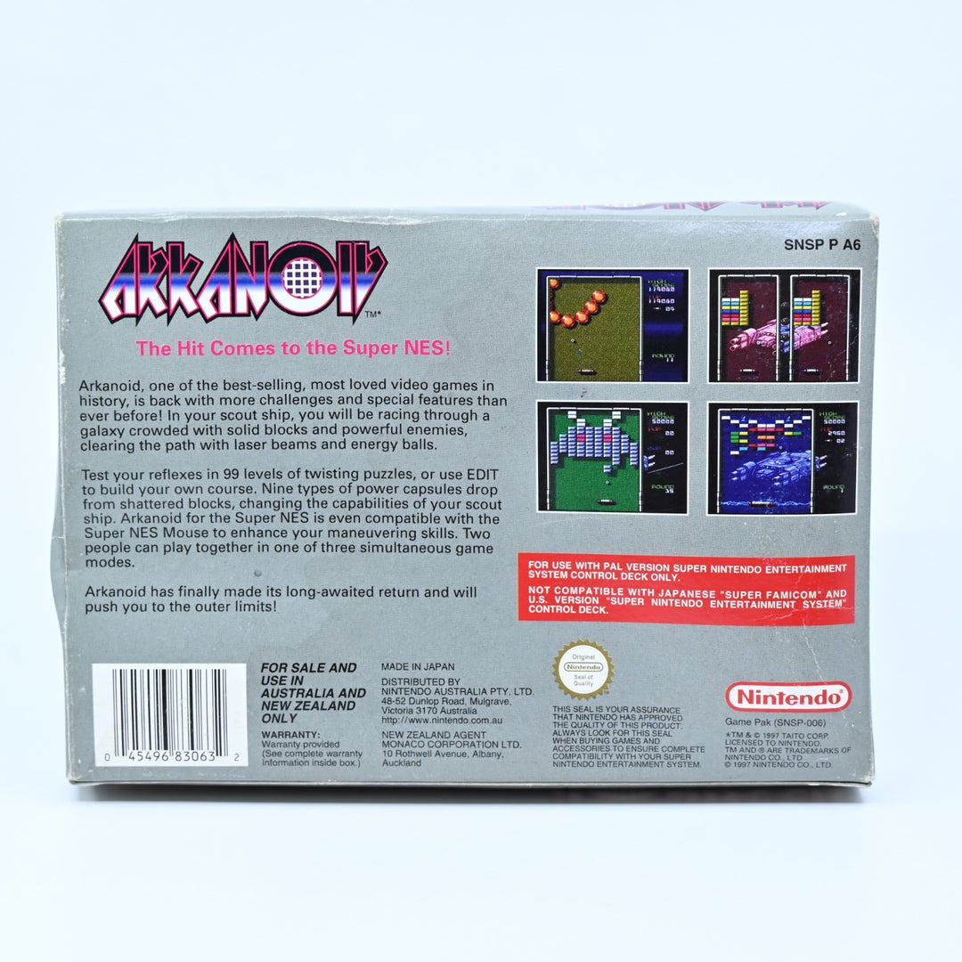 Arkanoid- Super Nintendo / SNES Boxed Game - PAL - FREE POST!