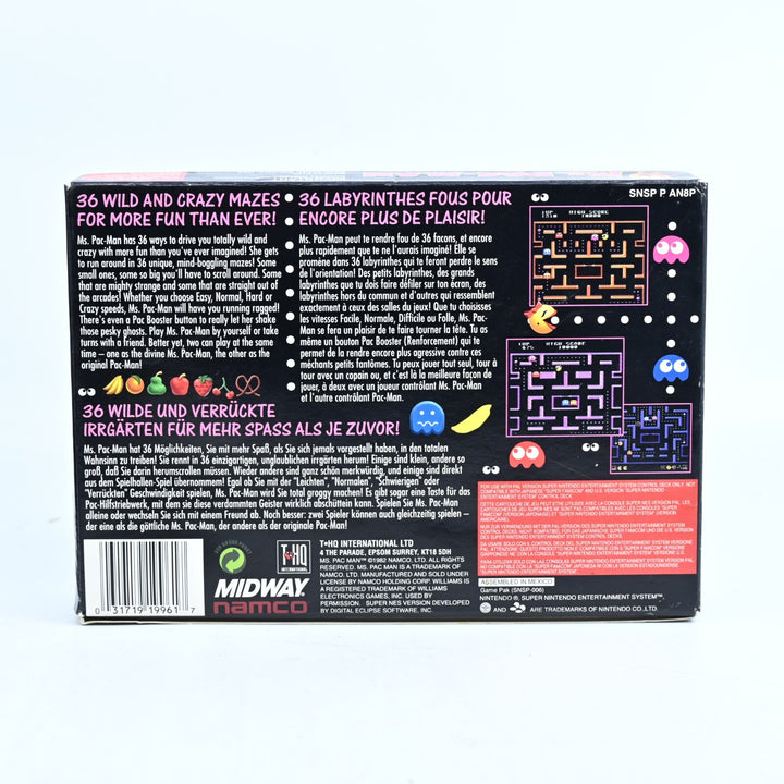 Ms. Pac-Man - Super Nintendo / SNES Boxed Game - PAL - FREE POST!
