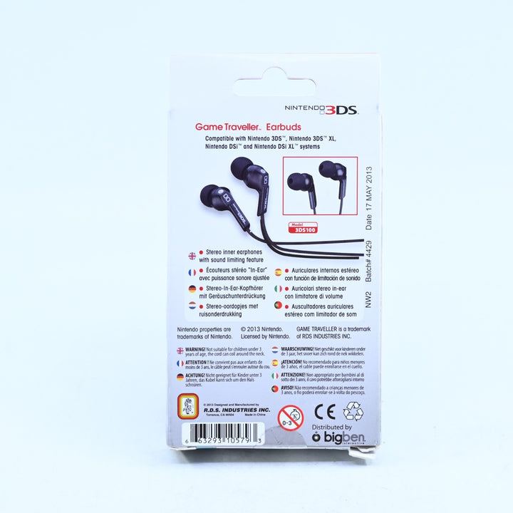 SEALED! Official Game Traveller Earbuds - Nintendo 3DS Accessory - FREE POST!