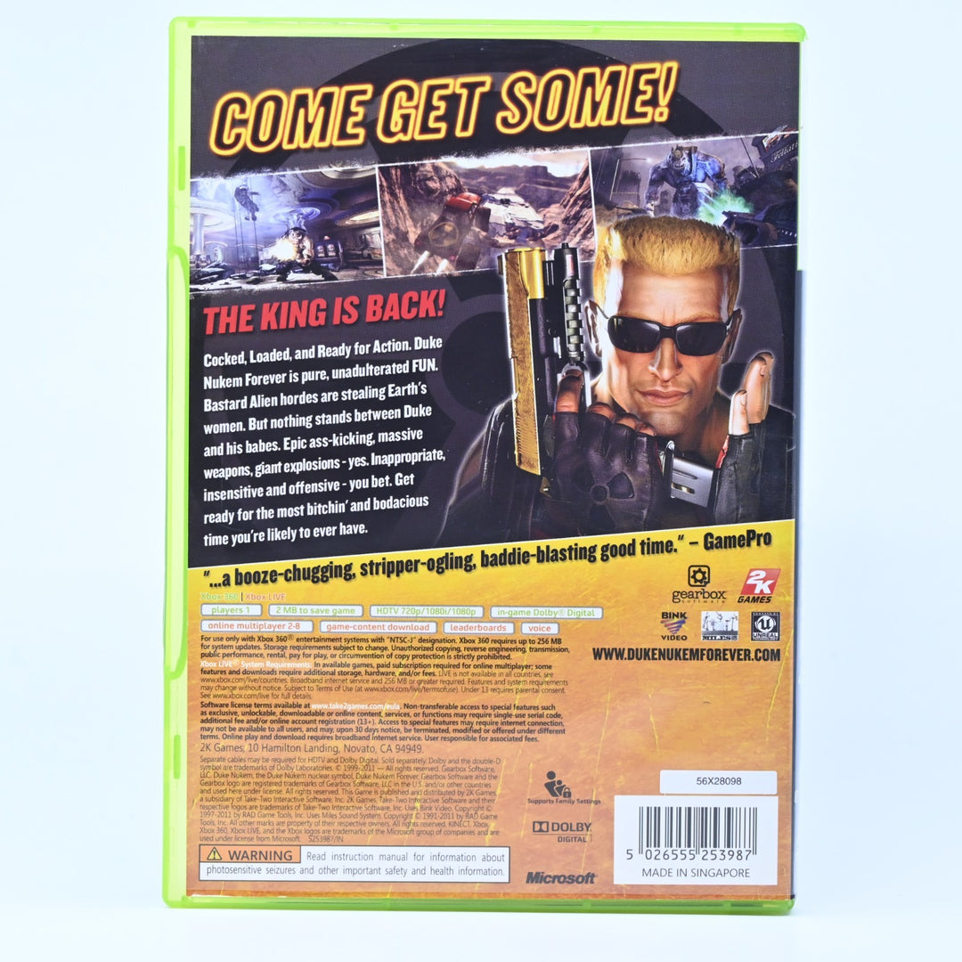 Duke Nukem Forever - Xbox 360 Game + Manual - PAL - MINT DISC!