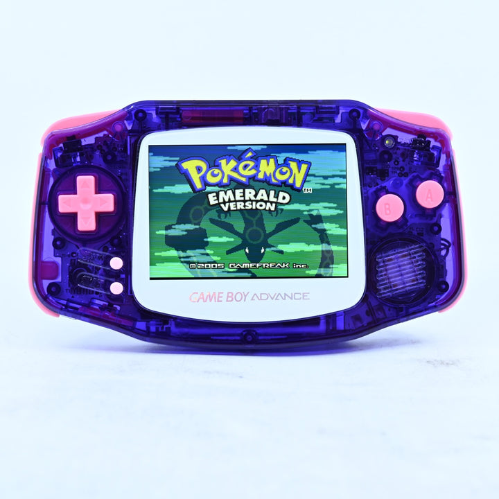 Clear Purple/Pink + IPS Screen - Nintendo Gameboy Advance Console - AGB-001