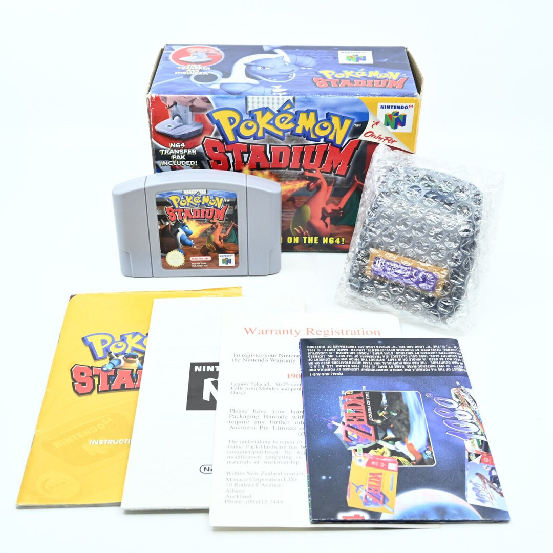 Pokemon Stadium - WITH N64 TRANSFER PAK  - N64 / Nintendo 64 Boxed Game - PAL