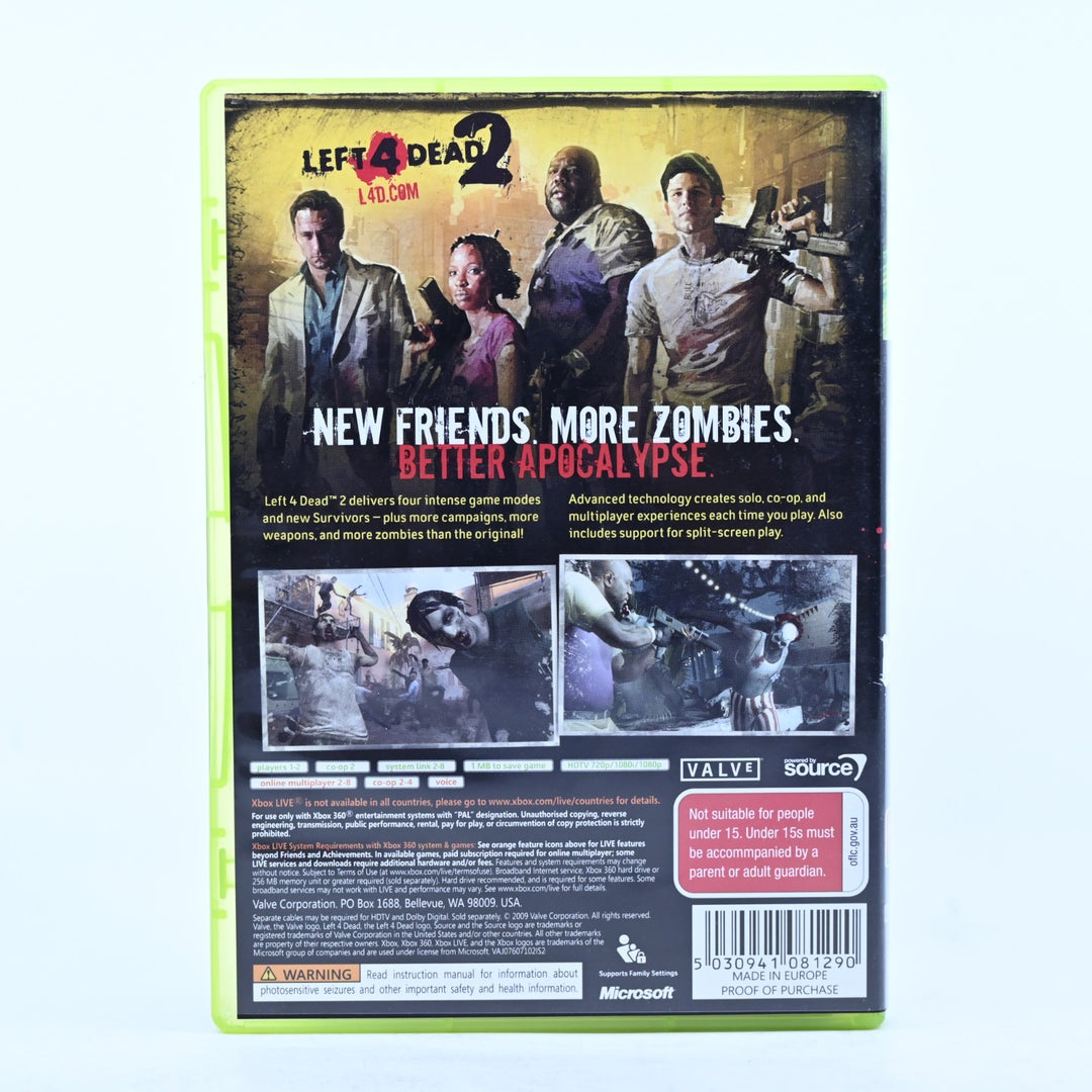 Left 4 Dead 2 - Xbox 360 Game + Manual - PAL - MINT DISC!
