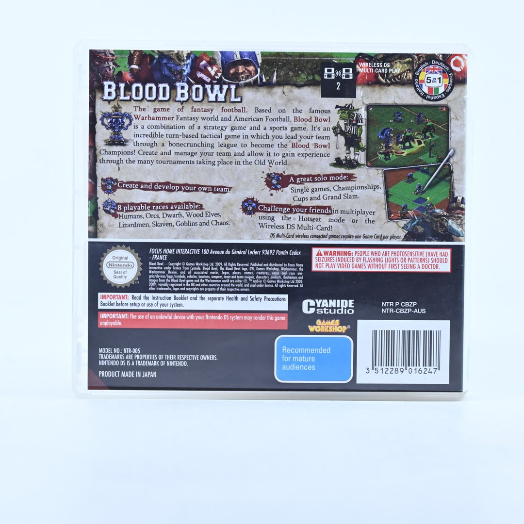 Blood Bowl - Nintendo DS Game - PAL + Manual - FREE POST!