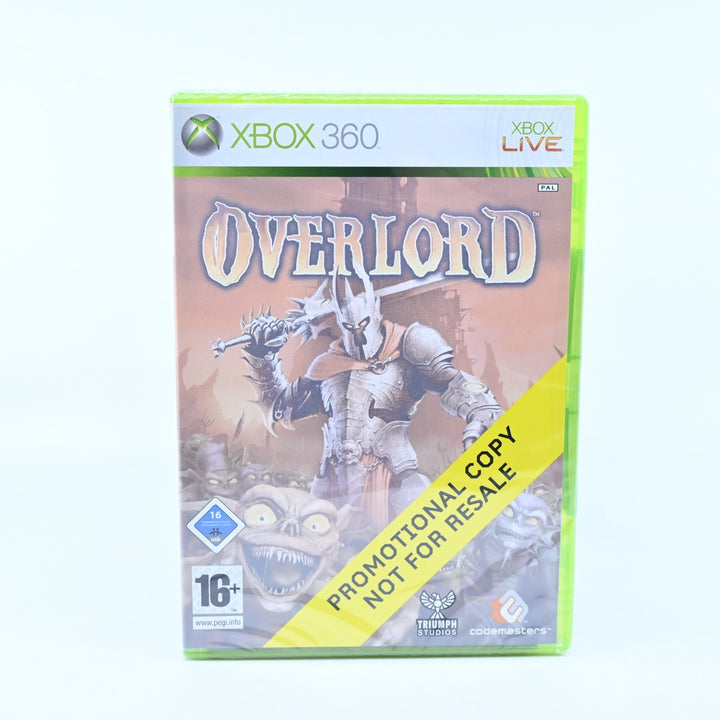 SEALED! Overlord - Promotional Copy - Xbox 360 Game + Manual - PAL