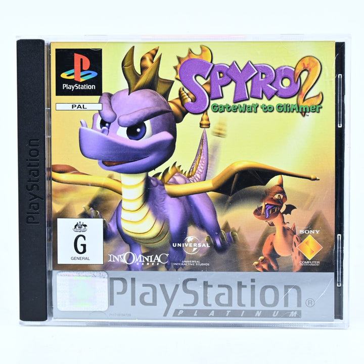 Spyro 2: Gateway to Glimmer - Sony Playstation 1 / PS1 Game + Manual - PAL