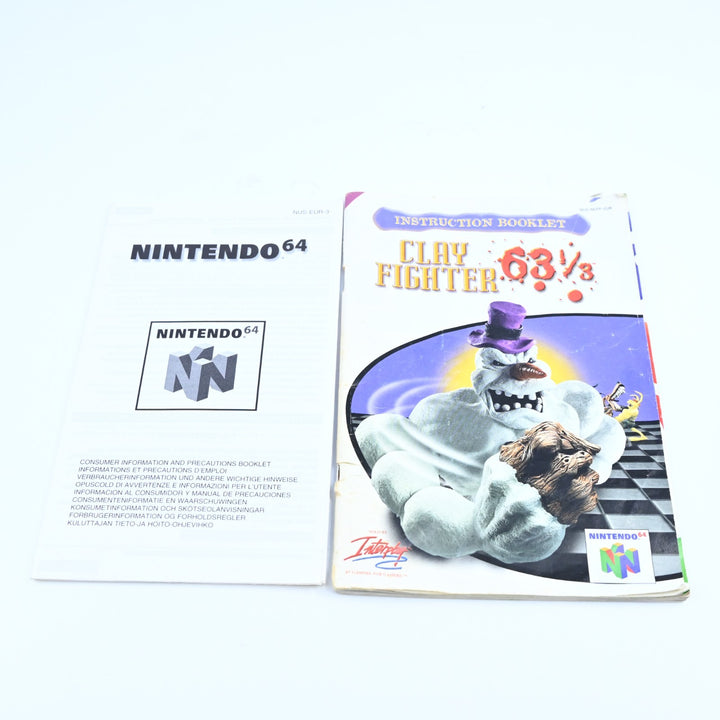 Clay Fighter 63 ⅓ - N64 / Nintendo 64 Boxed Game - PAL - Clay Fighter 63 1/3