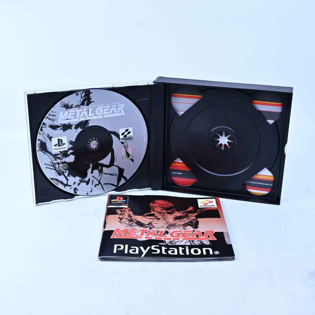 Metal Gear Solid - Sony Playstation 1 / PS1 Game + Manual - PAL - MINT DISC!
