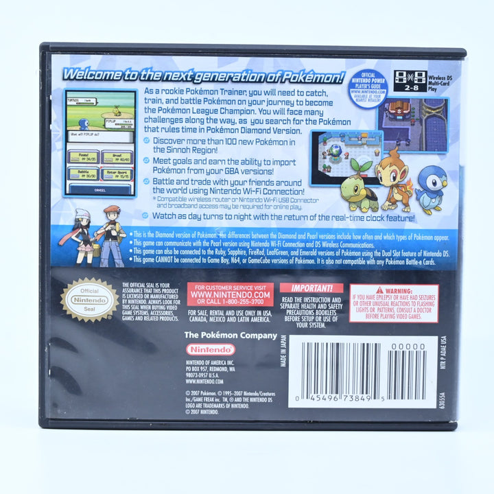 Pokemon Diamond - Nintendo DS Game - Region Free + Manual - FREE POST!