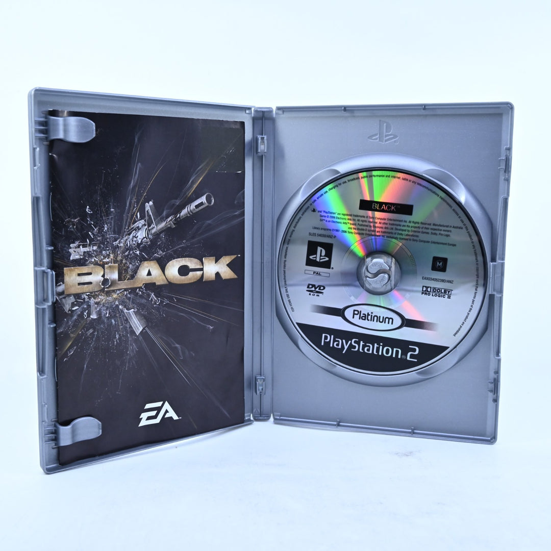 Black - Sony Playstation 2 / PS2 Game + Manual - PAL
