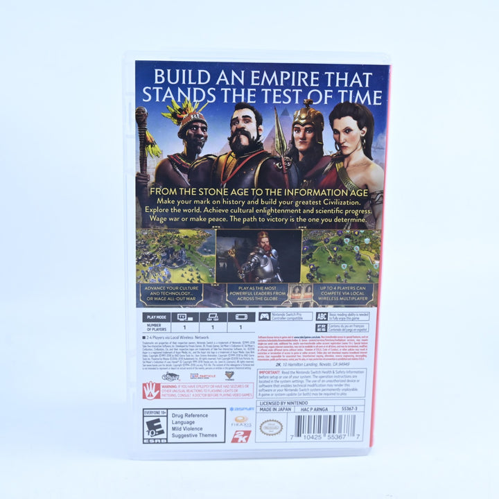 Sid Meier's Civilization VI - Nintendo Switch Game - Region Free - FREE POST!