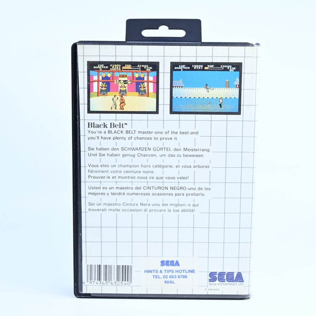 Black Belt - Sega Master System Game + Manual - PAL - FREE POST!